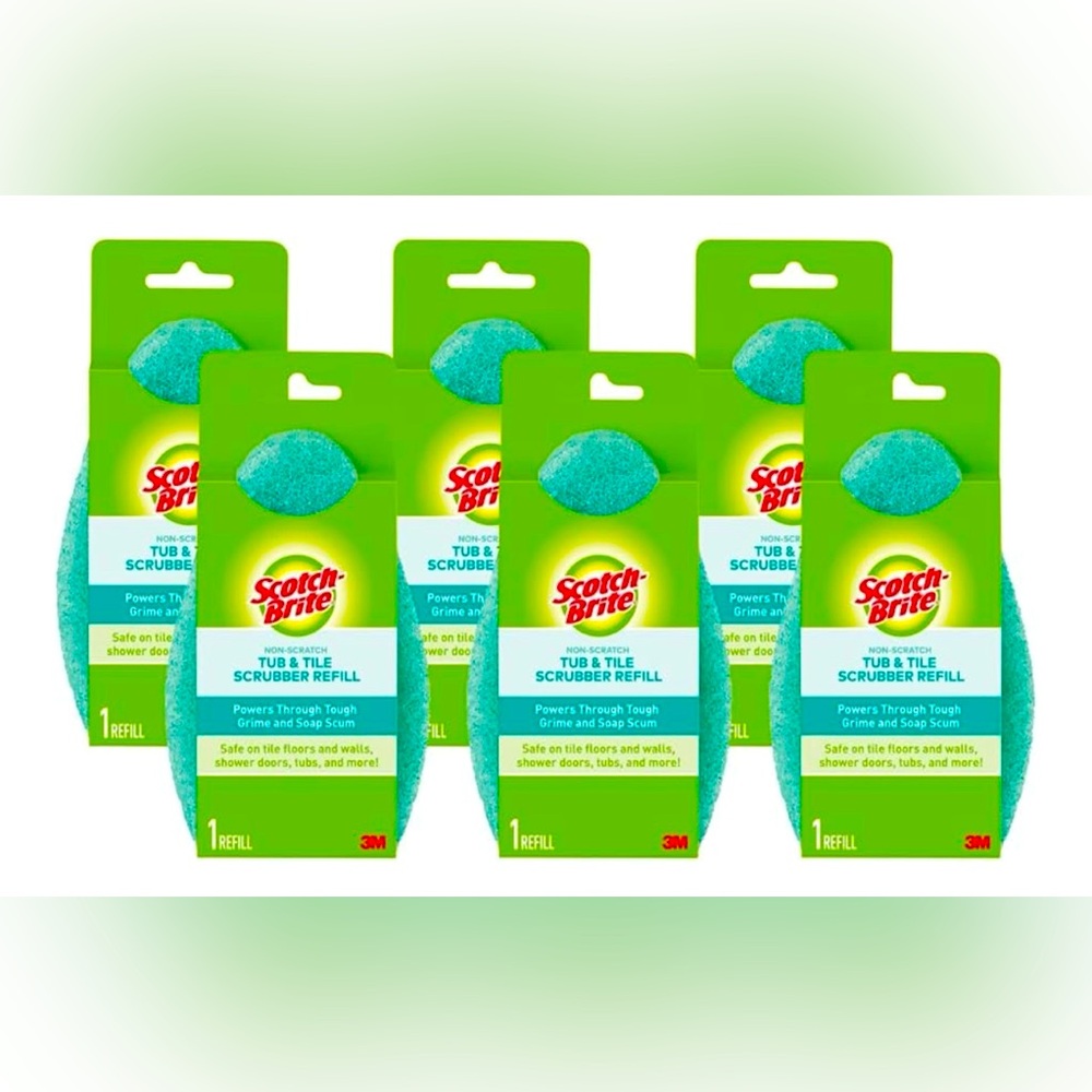 Scotch-Brite Non-Scratch Tub & Tile Scrubber Refill Pads•Pack of 6